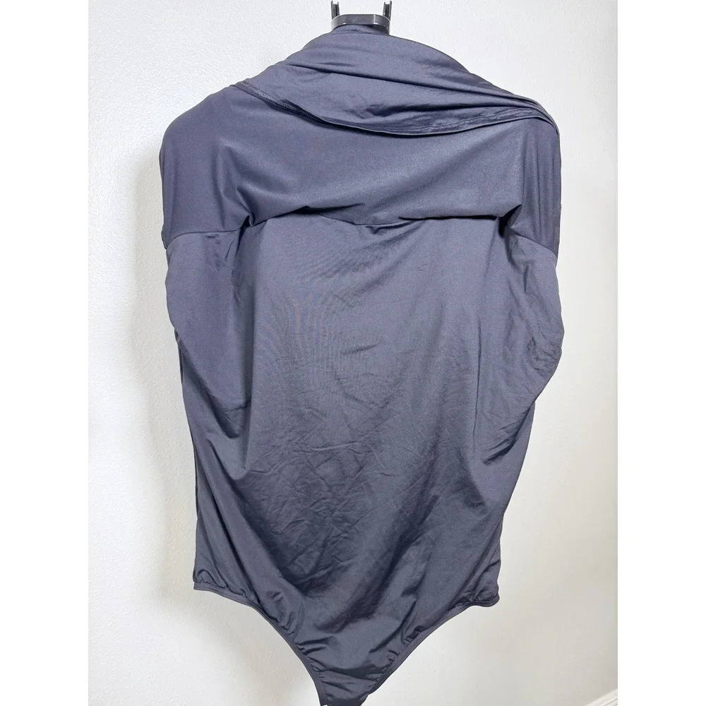Lands' End One Piece Swimsuit Womens 3X Black Scoop Neck UPF 50+ Sun Protection